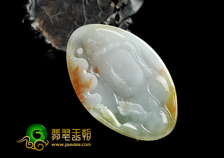 糯冰种晴水红翡观音头挂件