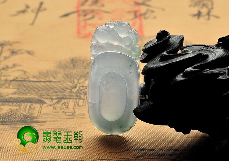 (超值推荐)冰种略飘花福在眼前挂件