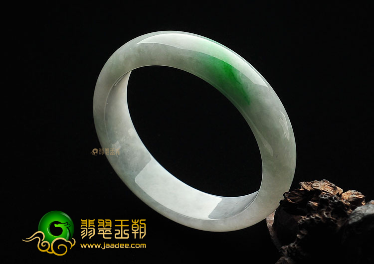 糯冰种飘翠手镯(56.5mm)