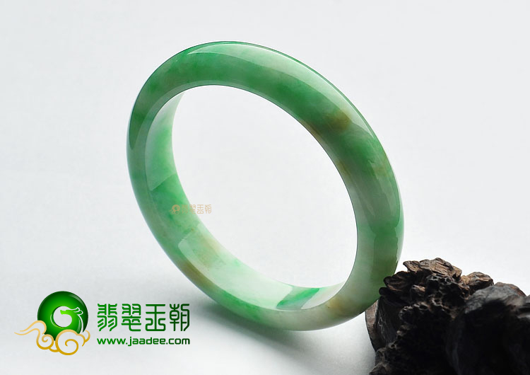 糯冰种黄加绿手镯(58.7mm)