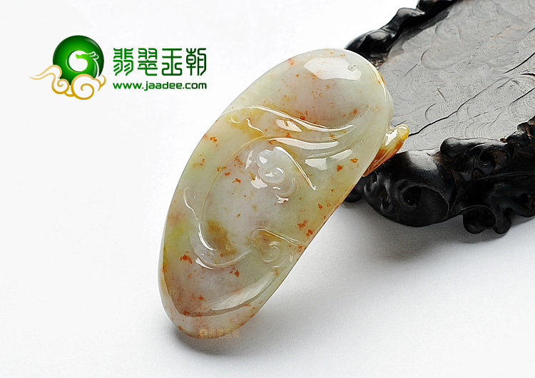 糯冰种飘红翡达摩挂件