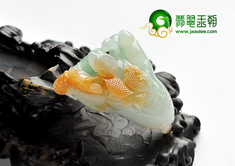 糯冰种三彩八方来财挂件