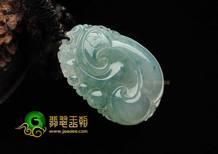 冰种飘花如意挂件