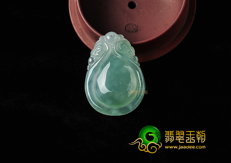 冰种晴水双龙如意挂件