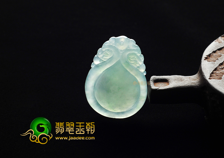 冰种晴水双龙如意挂件