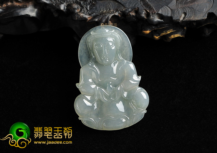 冰种晴水观音挂件