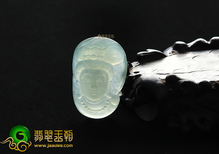 冰种晴水观音头挂件