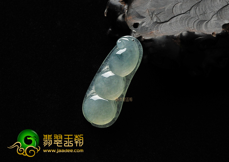 冰种晴水四季豆挂件