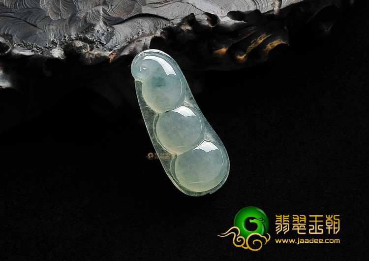 冰种晴水四季豆挂件