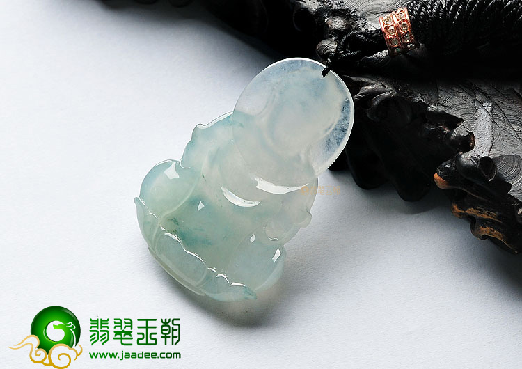 冰种飘花观音挂件