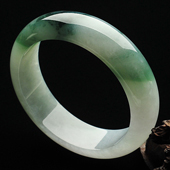 糯冰种飘花缅甸翡翠A货手镯(56.2mm)