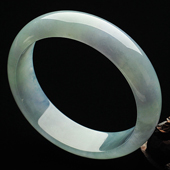 冰种晴水紫罗兰缅甸翡翠A货手镯(59.5mm)