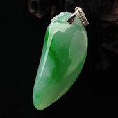 冰种飘翠缅甸翡翠A货福瓜挂件