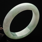 糯冰种晴水缅甸翡翠A货手镯(57.7mm)