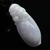 糯冰种紫罗兰缅甸翡翠A货龙如意挂件