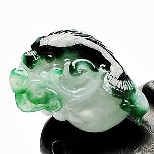 糯冰种飘花海底世界挂件