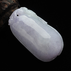 糯冰种紫罗兰福瓜挂件