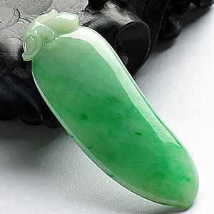 糯冰种飘翠福瓜挂件