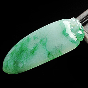 糯冰种飘翠福瓜挂件