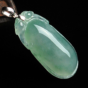 冰种飘花福瓜挂件