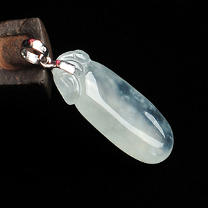 冰种无色福瓜挂件