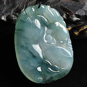 冰种飘花福瓜挂件