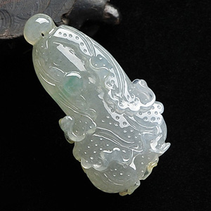 冰种晴水白菜挂件