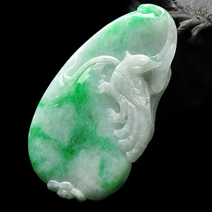 糯冰种飘翠福瓜挂件