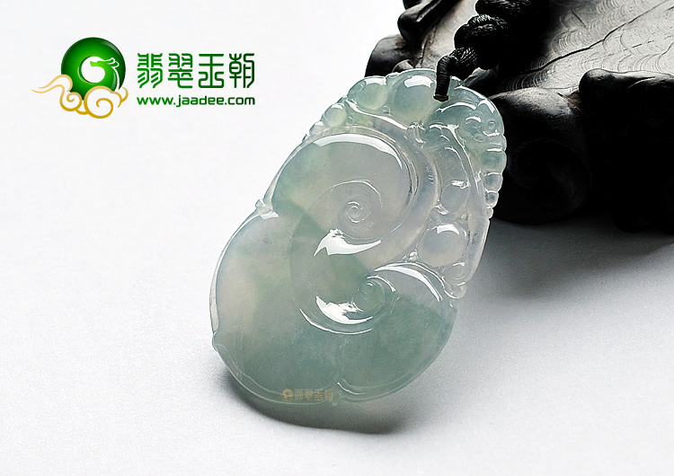 冰种飘花如意挂件