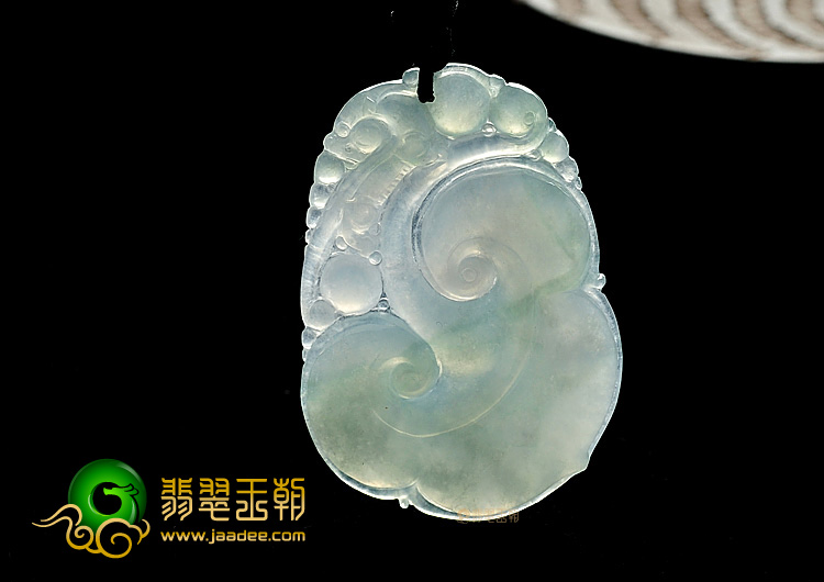 冰种飘花如意挂件