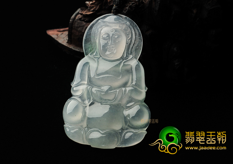 冰种淡晴水观音挂件