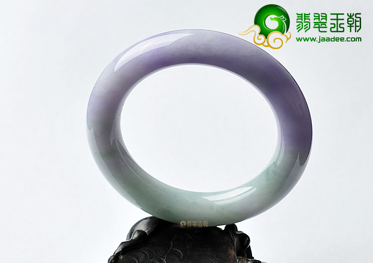 糯冰种晴水紫罗兰圆条手镯(55.1mm)