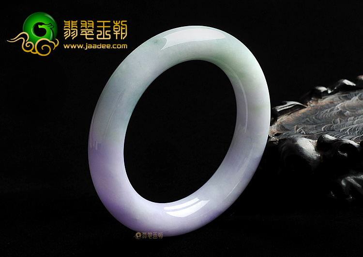 糯冰种晴水紫罗兰圆条手镯(55.1mm)