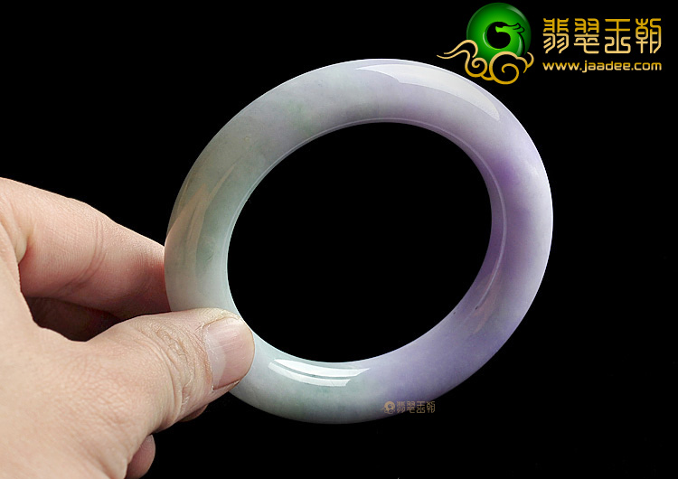 糯冰种晴水紫罗兰圆条手镯(55.1mm)