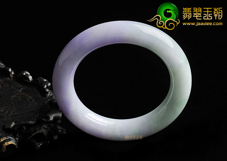 糯冰种晴水紫罗兰圆条手镯(55.1mm)