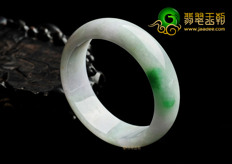 糯冰种淡春带彩手镯(56mm)