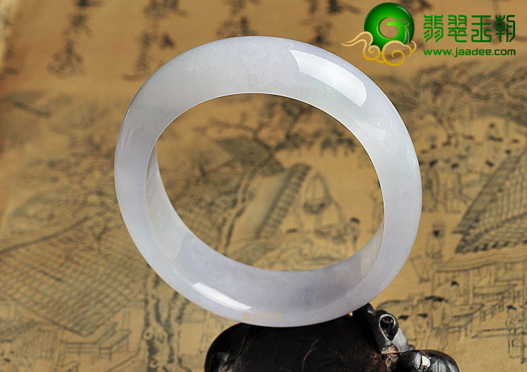 冰种淡紫罗兰贵妃镯(57.8mm-50.5mm)