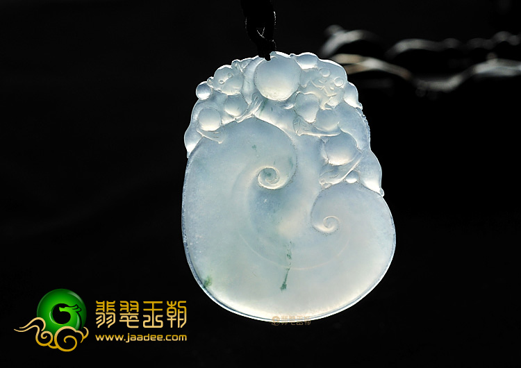 冰种飘花如意挂件