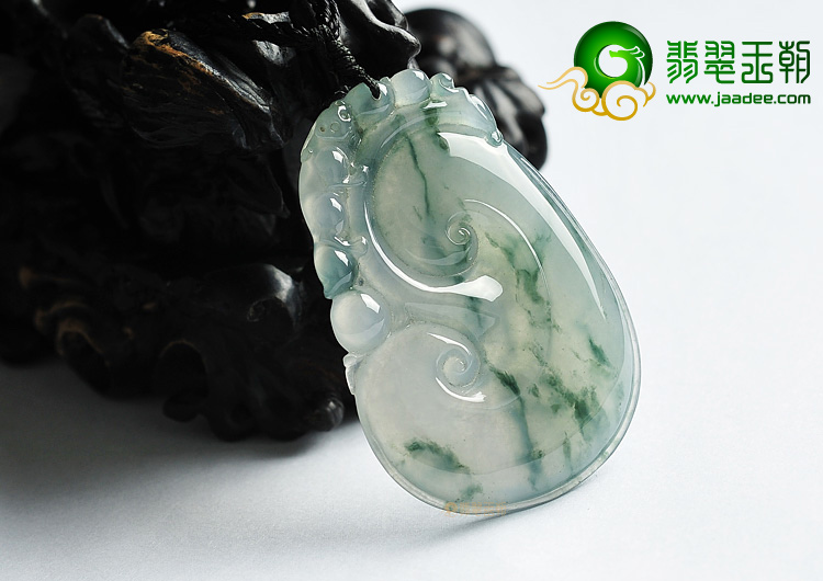 冰种飘花如意挂件