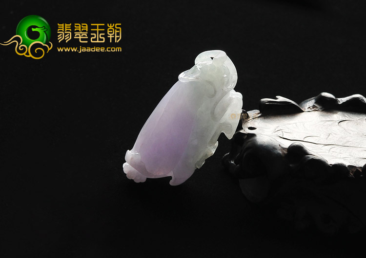 糯冰种紫罗兰玉兰花挂件
