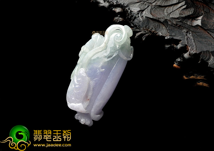 糯冰种紫罗兰玉兰花挂件