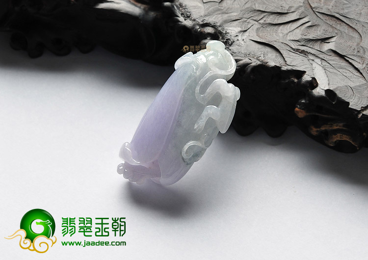 糯冰种紫罗兰玉兰花挂件