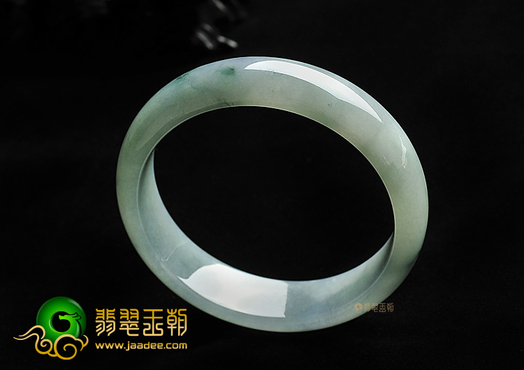 糯冰种飘花略带紫罗兰手镯(61.2mm)