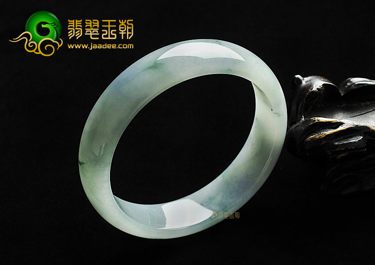 糯冰种飘花略带紫罗兰手镯(61.2mm)