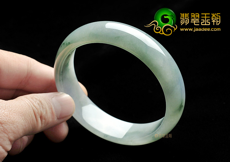 糯冰种飘花略带紫罗兰手镯(61.2mm)