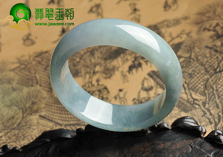 糯冰种晴水略带紫罗兰手镯(56.8mm)