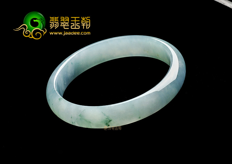糯冰种飘花略带紫罗兰手镯(57mm)