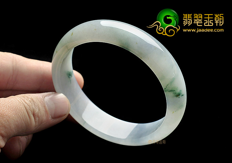 糯冰种飘花略带紫罗兰手镯(59.9mm)