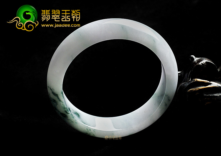 糯冰种飘花略带紫罗兰手镯(57.8mm)
