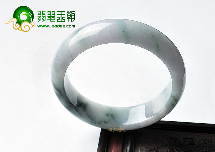 糯冰种飘花略带紫罗兰手镯(57.8mm)